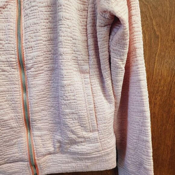 NEW H by Halston Lightweight Textured Knit Bomber Jacket Women's Size 8 - Picture 5 of 8